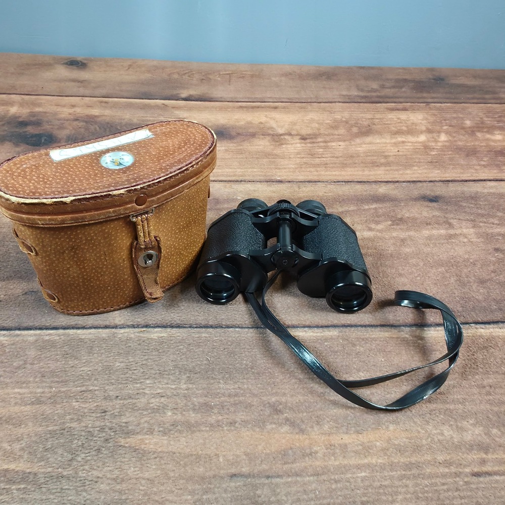 Sears Binoculars 8x30 Black Good 7.5 Luminous Field Fully Coated with Case